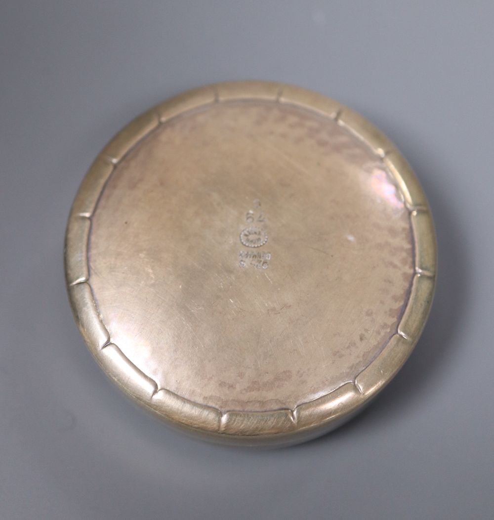 A Georg Jensen sterling silver circular pill box and cover, design no. 79C, 47mm, 28.7 grams.